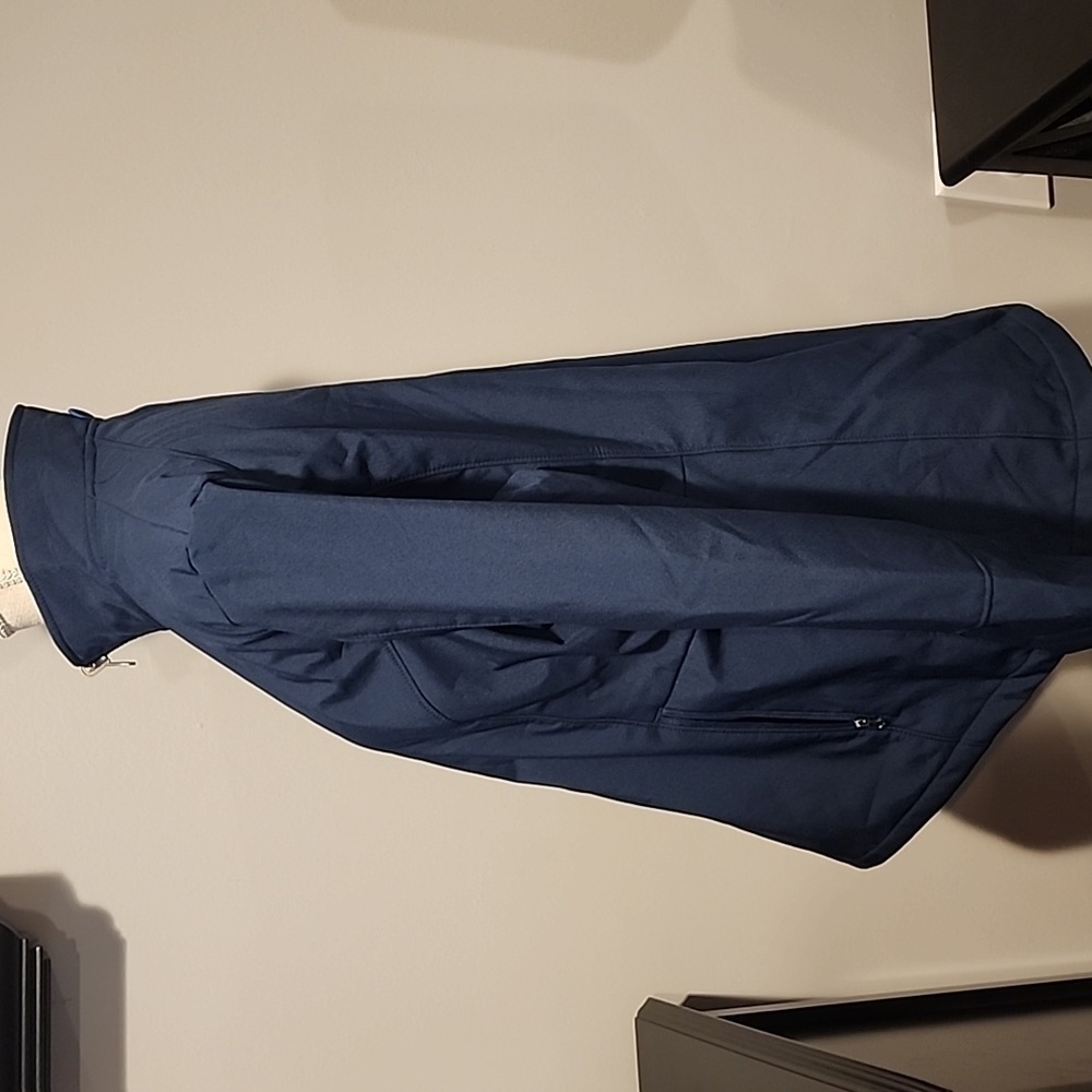 Eddie Bauer navy blue zip up jacket size XL bust 22 in. length 26 in. - Picture 3 of 10